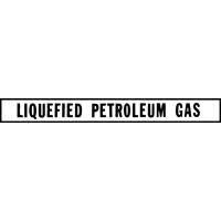 3 INCH RED LETTER ON VINYL/LIQ PETROLEUM GAS