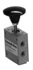 LEXAIR 3-WAY PALM ACTUATED PNEUMATIC VALVE