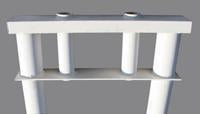 2-PORT VERTICAL BULKHEAD WITH SCH 80 PIPE. 2