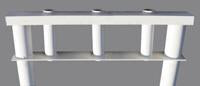 3-PORT VERTICAL BULKHEAD WITH SCH 80 PIPE. 2