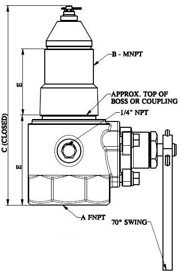 2 inch internal valve tee body 150 GPM
