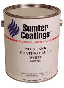 No. 5 Tank Enamel, Blued White Tank/Cylinder Paint - 1 gal