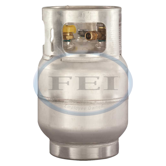 CYLINDER-BUFFER ALUM 20 LB W/GAUGE