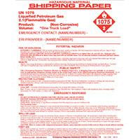 HAZARDOUS MATERIAL 1075 PLASTIC ONE TRUCK LOAD