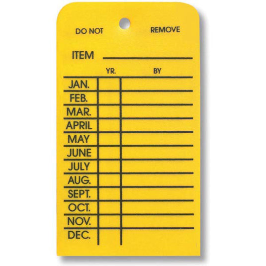 Plastic Inspection Tag for Fire Extinguisher