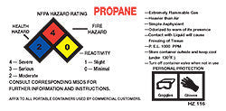DECAL-VINYL OSHA REQUIRED NFPA 4 COLRS ON WHITE 5